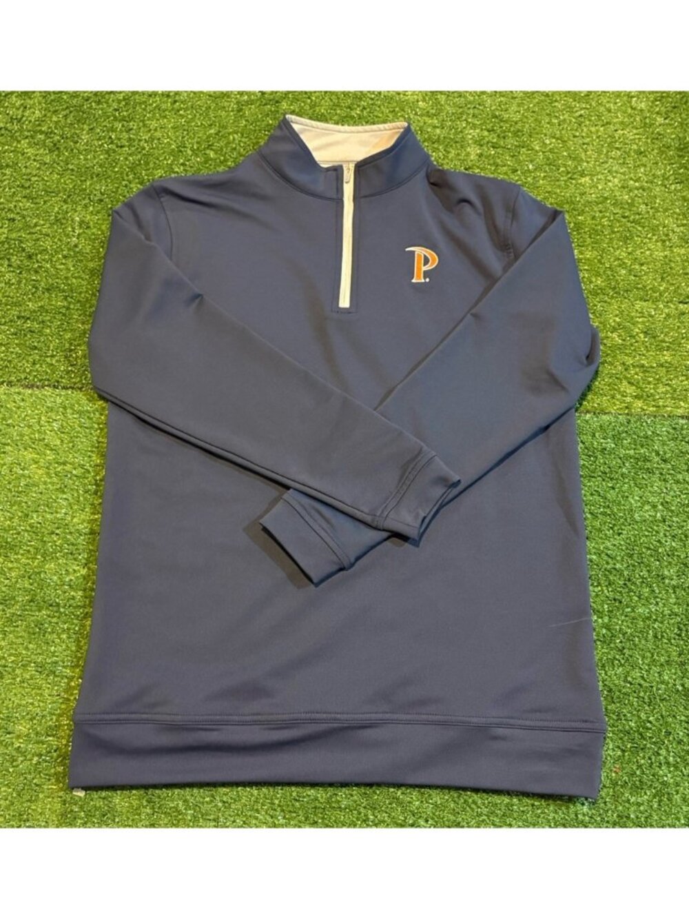 Pepperdine Waves 1/4 zip youth large blue peter millar perth lighweight stretch